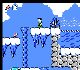 Hook (NES) screenshot: Snow level.