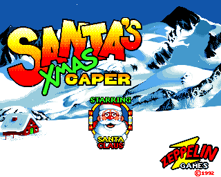 Santa's Xmas Caper (Amiga) screenshot: Title screen.