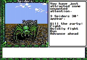 Dragon Wars (Apple II) screenshot: Spiders