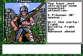 Dragon Wars (Apple II) screenshot: Pikeman
