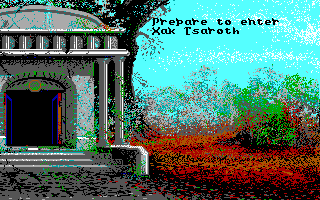 Heroes of the Lance (DOS) screenshot: Prepare to enter Xak Tsaroth (EGA)