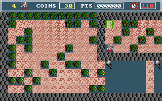Rockford: The Arcade Game (DOS) screenshot: As a cowboy (VGA 256 colors)