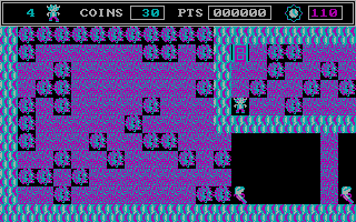 Rockford: The Arcade Game (DOS) screenshot: As a cowboy (CGA)