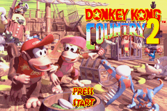 Donkey Kong Country 2: Diddy's Kong Quest (Game Boy Advance) screenshot: Title screen