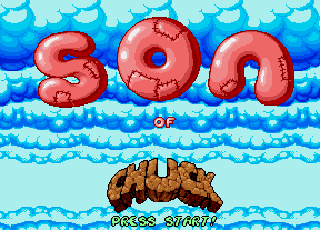 Chuck Rock II: Son of Chuck (Amiga CD32) screenshot: Title screen: Son of Chuck