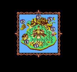 Tiny Toon Adventures (NES) screenshot: Map showing your progress