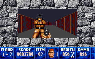 Wolfenstein 3D (Apple IIgs) screenshot: Enemy closeup