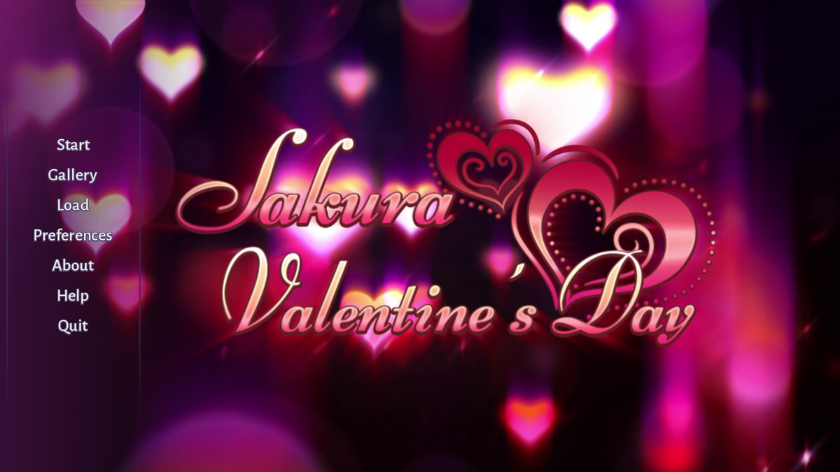 Sakura Valentine's Day (Windows) screenshot: The main menu