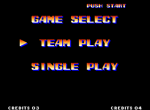 The King of Fighters '94 (Neo Geo) screenshot: Select your game mode: Team Play or Single Play