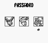 Spirou (Game Boy) screenshot: Password system.