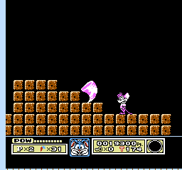 Tiny Toon Adventures (NES) screenshot: Dizzy can whirl