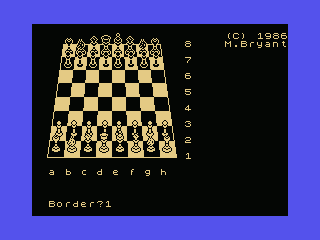 Colossus Chess 4 (MSX) screenshot: It's possible to change colors to some extent