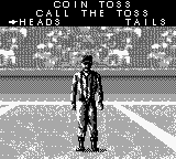 Sports Illustrated: Championship Football & Baseball (Game Boy) screenshot: Referee tosses the coin