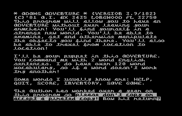 The Golden Voyage (Atari 8-bit) screenshot: Introduction.