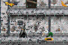 Batman Begins (Game Boy Advance) screenshot: Summoning a swarm of bats to damage and distract enemies