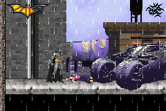 Batman Begins (Game Boy Advance) screenshot: Hey, why did Gordon dump Rachel out here ?