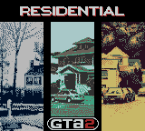 Grand Theft Auto 2 (Game Boy Color) screenshot: Residential district