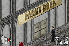 Max Payne (Game Boy Advance) screenshot: Max's next stop, the Ragna Rock club
