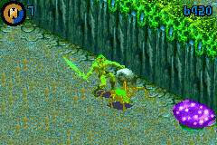 Masters of the Universe: He-Man - Power of Grayskull (Game Boy Advance) screenshot: He-man poisoned by a spider