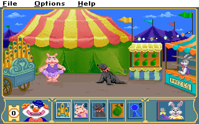 Math Rabbit (DOS) screenshot: Start Game (VGA, version 2.0)