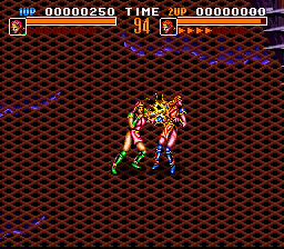 Mutant Fighter (SNES) screenshot: Amazoness vs. Amazoness: Existentialist Punching