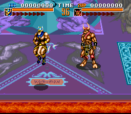 Mutant Fighter (SNES) screenshot: Oh yeah? And you fight like a cow!..