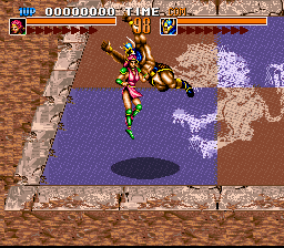 Mutant Fighter (SNES) screenshot: Ouch, that must hurt...
