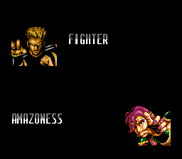 Mutant Fighter (SNES) screenshot: Introducing characters