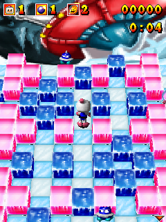 3D Bomberman Atomic (J2ME) screenshot: Ice stage