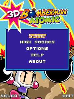 3D Bomberman Atomic (J2ME) screenshot: Main menu