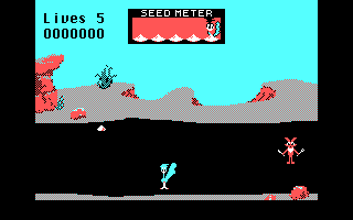 Road Runner (DOS) screenshot: Gameplay (CGA)