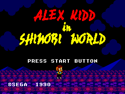 Alex Kidd in Shinobi World (SEGA Master System) screenshot: Title Screen