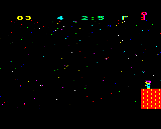 Citadel (BBC Micro) screenshot: Nowhere to go but down. Might as well jump and hope for the best.