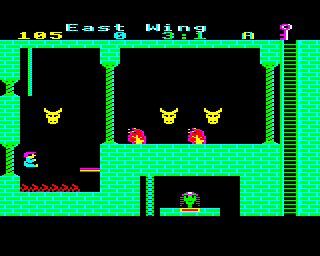 Citadel (BBC Micro) screenshot: I've found an Egyptian mask - but how do I get there?