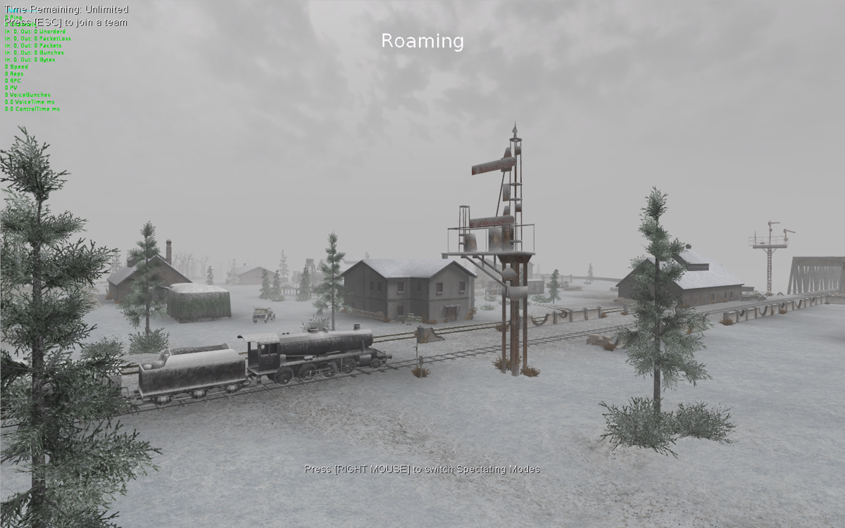 Darkest Hour: Europe '44-'45 (Windows) screenshot: A train station on the enemy side.