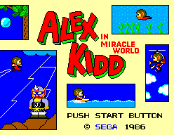 Alex Kidd in Miracle World (SEGA Master System) screenshot: Title screen