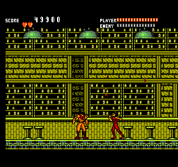 Running Battle (SEGA Master System) screenshot: Another boss fight