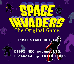 Space Invaders (TurboGrafx CD) screenshot: Title screen