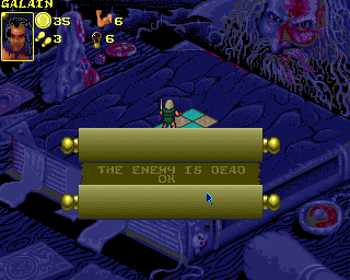 HeroQuest (Acorn 32-bit) screenshot: Killed the first orc