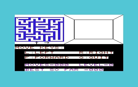 Get Lost! (VIC-20) screenshot: Starting out in the top left corner