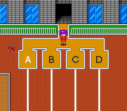 The Sugoroku '92: Nariagari Trendy (TurboGrafx CD) screenshot: Choose a letter to influence your starting position