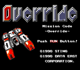 Override (TurboGrafx-16) screenshot: Title screen