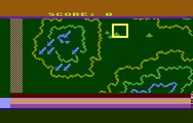 Legionnaire (Atari 8-bit) screenshot: Starting a new game. Tribes approach from the North.