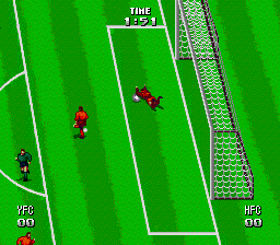 Tecmo World Cup Super Soccer (TurboGrafx CD) screenshot: What a save!..