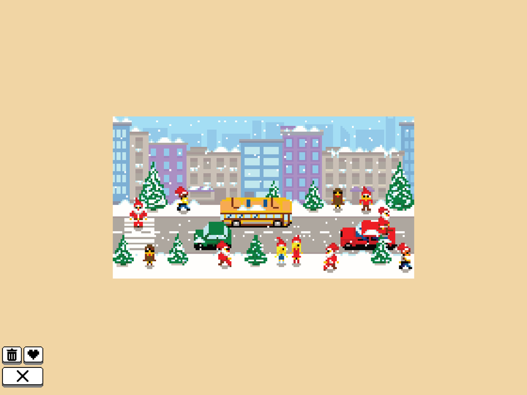 Coloring Pixels: Advent Pack (Windows) screenshot: December 5th - Santa Claus town!
