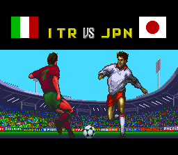 Tecmo World Cup Super Soccer (TurboGrafx CD) screenshot: Italy is ITR? Why?..