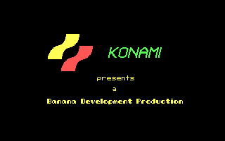 Rush'n Attack (DOS) screenshot: Konami Logo Title (CGA)