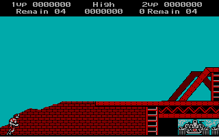 Rush'n Attack (DOS) screenshot: Start Level 1 (CGA)