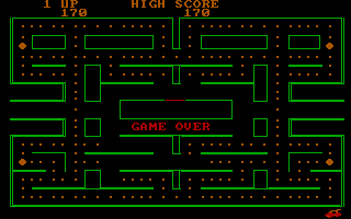 Pac-Man (PC Booter) screenshot: Game Over