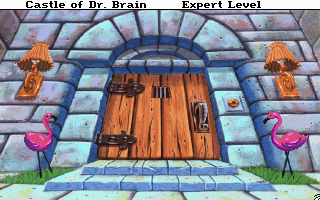 Castle of Dr. Brain (DOS) screenshot: First screen